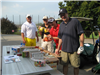 Golfers Stop to Pick up Snacks