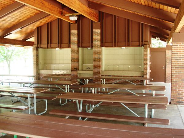 Inside the Large Picnic Shelter