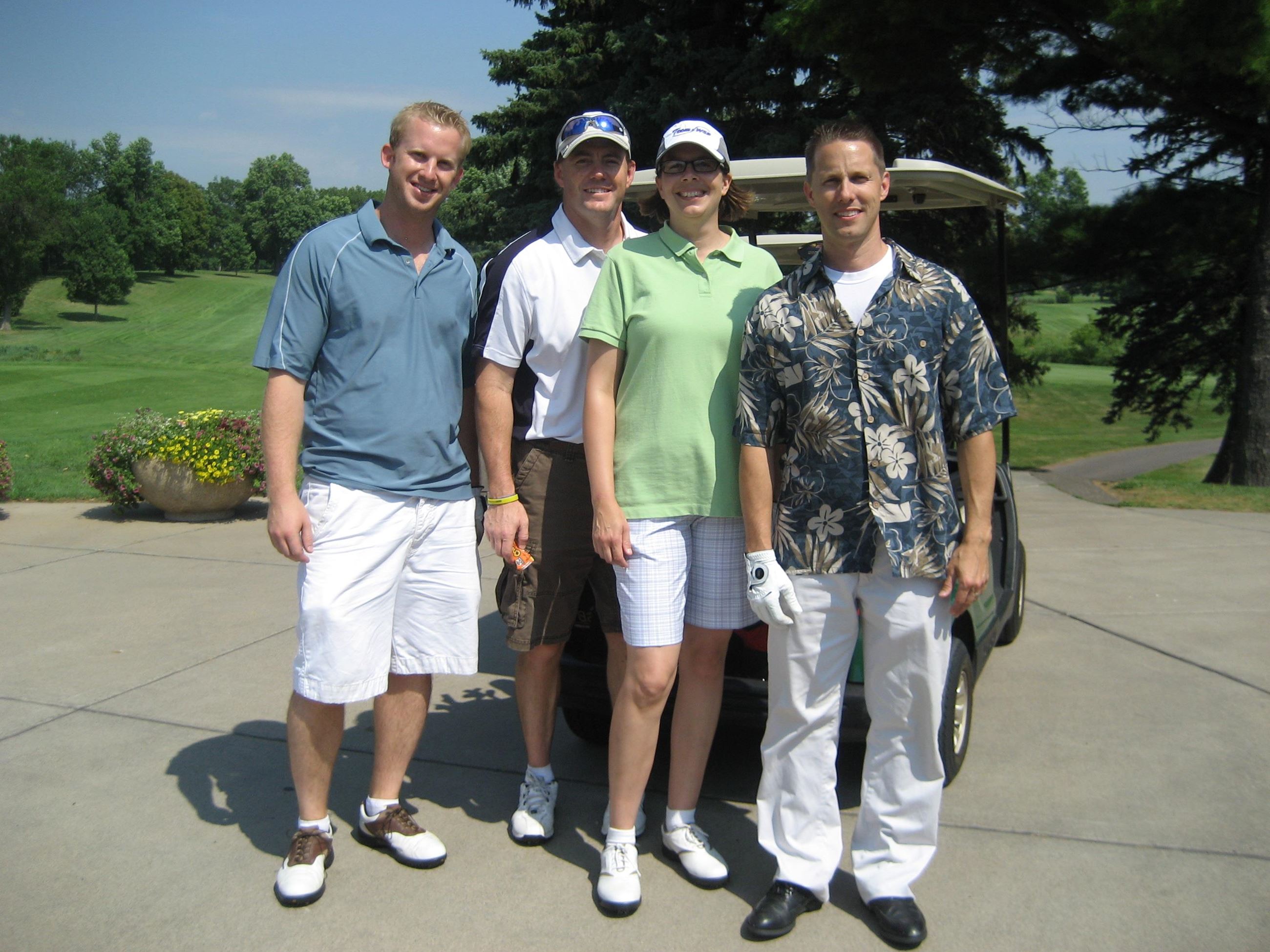 Team of Four Golfers