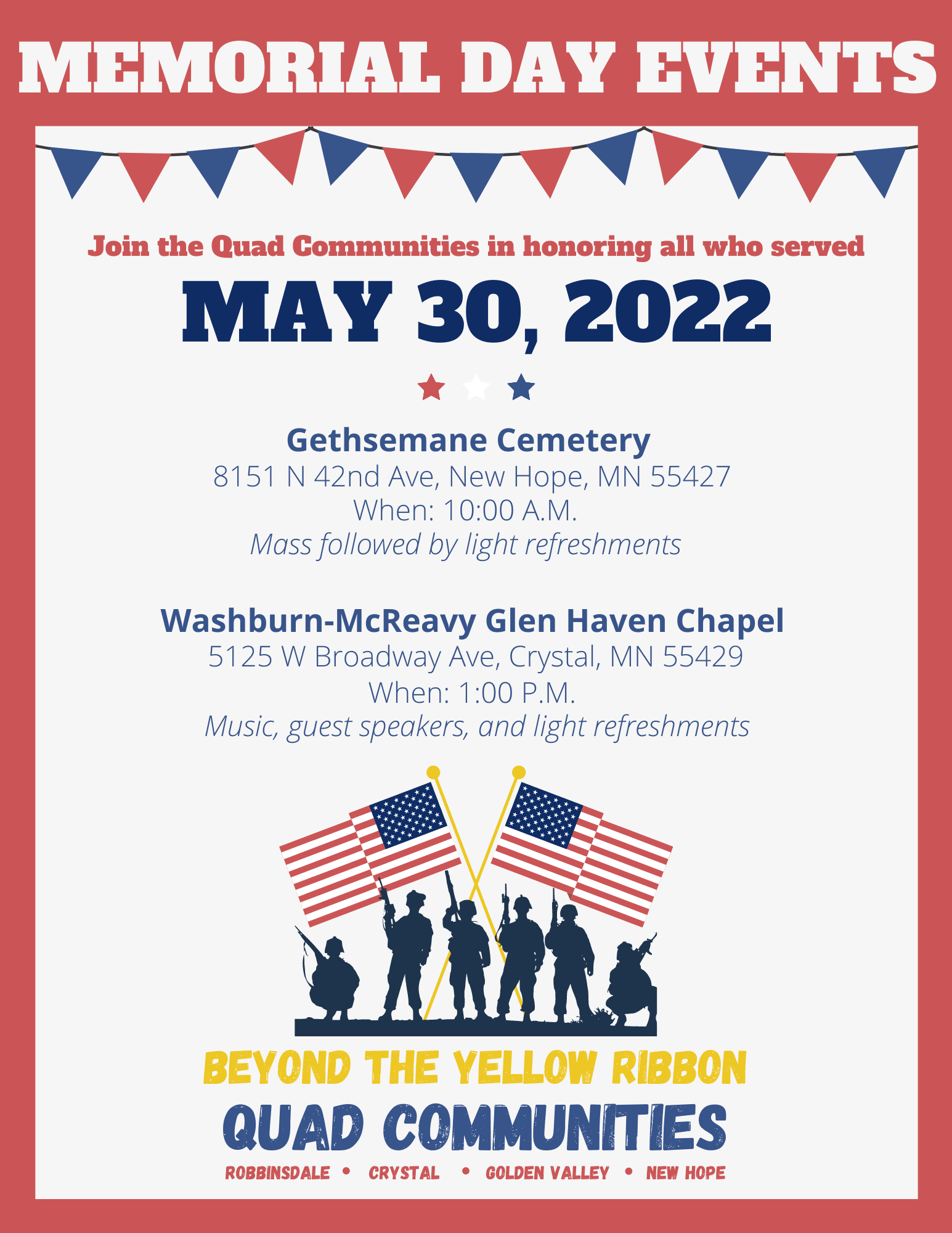BTYR Quad Cities Memorial Day Flyer 2022