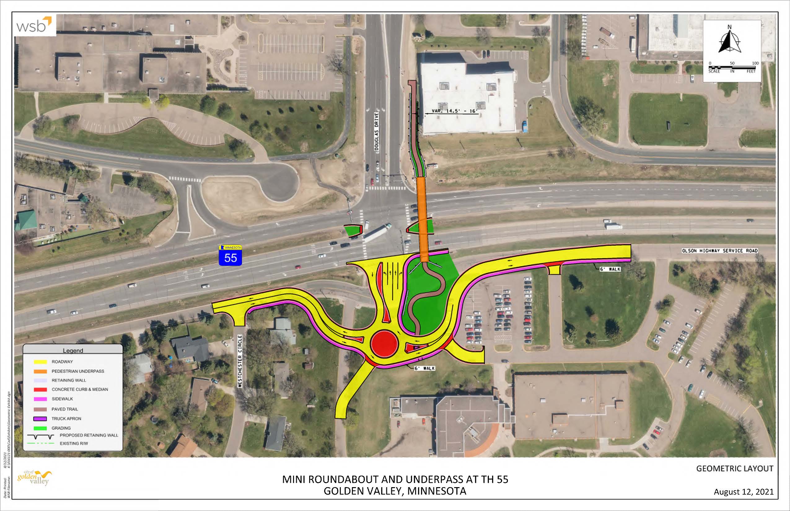 Douglas Drive/Highway 55 Intersection Mini Roundabout